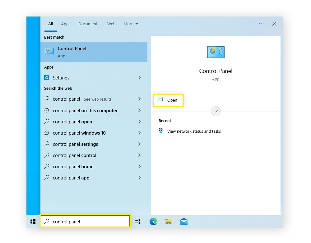 Sous Windows, vous pouvez accéder aux clés de sécurité Wi-Fi via le Panneau de configuration