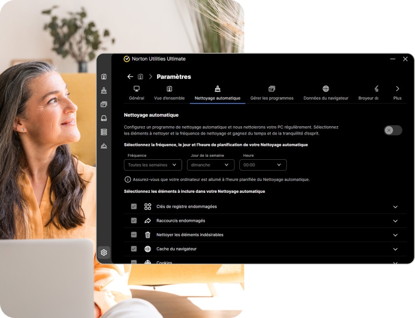 Vous pouvez programmer des optimisations automatiques de PC avec Norton Utilities Ultimate.